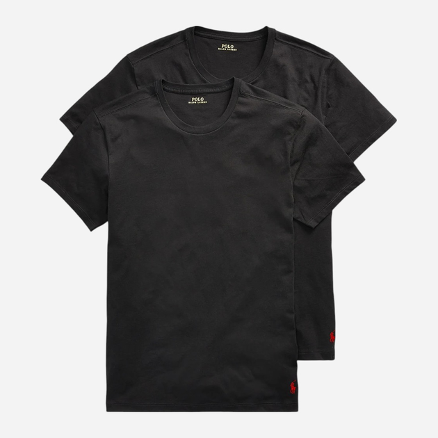 Набір футболок натільних чоловічих великих розмірів бавовняних Polo Ralph Lauren 714835960001 XL 2 шт Чорний (3616531384990) - зображення 1