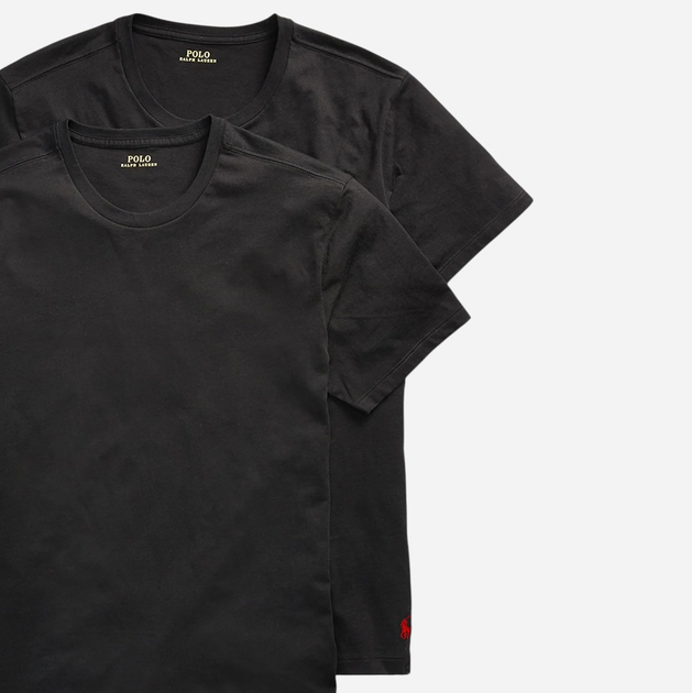 Набір футболок натільних чоловічих бавовняних Polo Ralph Lauren 714835960001 L 2 шт Чорний (3616531384969) - зображення 4