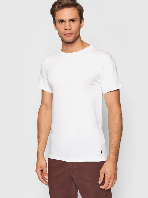 Набір футболок натільних чоловічих великих розмірів бавовняних Polo Ralph Lauren 714835960002 XL 2 шт Білий (3616531385041) - зображення 2