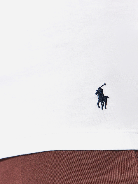 Набір футболок натільних чоловічих бавовняних Polo Ralph Lauren 714835960002 L 2 шт Білий (3616531385010) - зображення 4