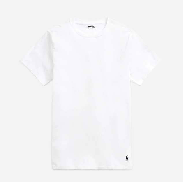 Набір футболок натільних чоловічих великих розмірів бавовняних Polo Ralph Lauren 714835960002 2XL 2 шт Білий (3616531385058) - зображення 6