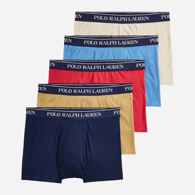 Набір трусів-боксерів чоловічих бавовняних Polo Ralph Lauren 714864292019 L 5 шт Різнокольоровий (3616853799946) - зображення 1