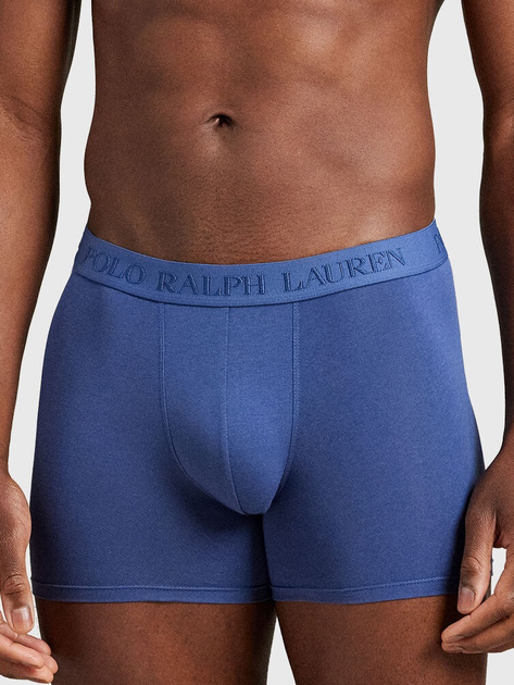 Набір трусів-боксерів чоловічих бавовняних Polo Ralph Lauren 714966105001 M 3 шт Темно-синій/Синій/Блакитний (3616852290154) - зображення 5