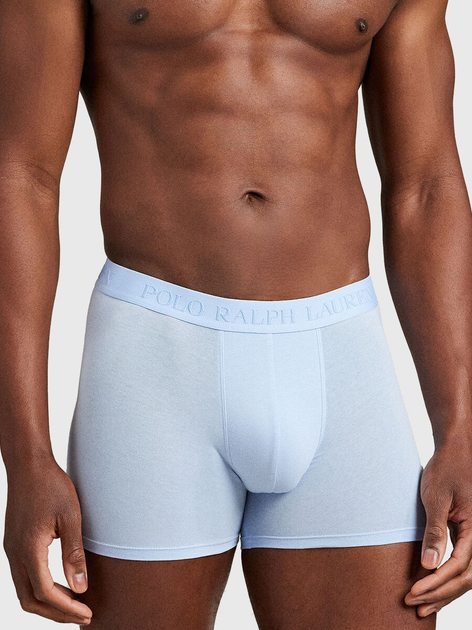 Набір трусів-боксерів чоловічих бавовняних Polo Ralph Lauren 714966105001 2XL 3 шт Темно-синій/Синій/Блакитний (3616852288120) - зображення 4