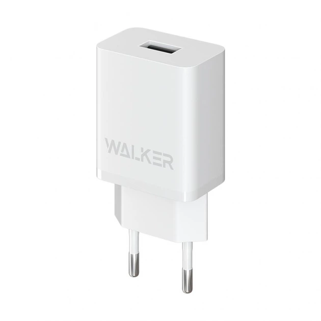 Сетевое зарядное устройство (адаптер) WALKER WH-26 1USB / 2.1A white - изображение 2