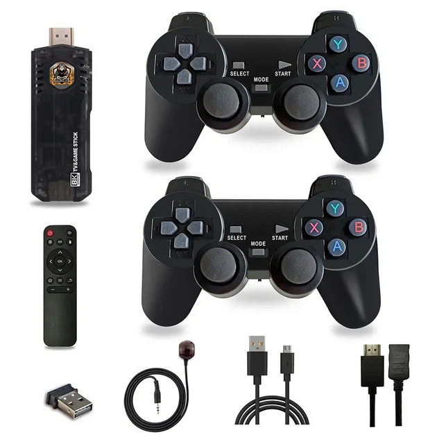 Игровая ТВ приставка Game Box 8K 8X M98 Smart TV Stick 64GB геймстик с геймпадами + 10000 встроенных игр - изображение 8