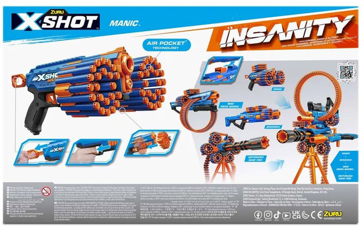 Wyrzutnia Zuru X-SHOT Insanity-Manic 24 pociski (36603R) - obraz 8