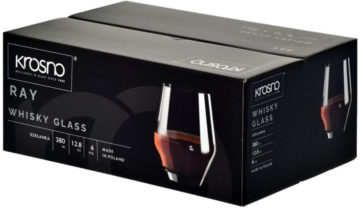 Zestaw szklanek do whisky Krosno Ray 380 ml x 6 szt. (5900345901558) - obraz 5