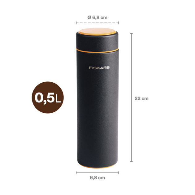 Термос Fiskars On-the-go 0.5 л Чорний (1078699) - зображення 4