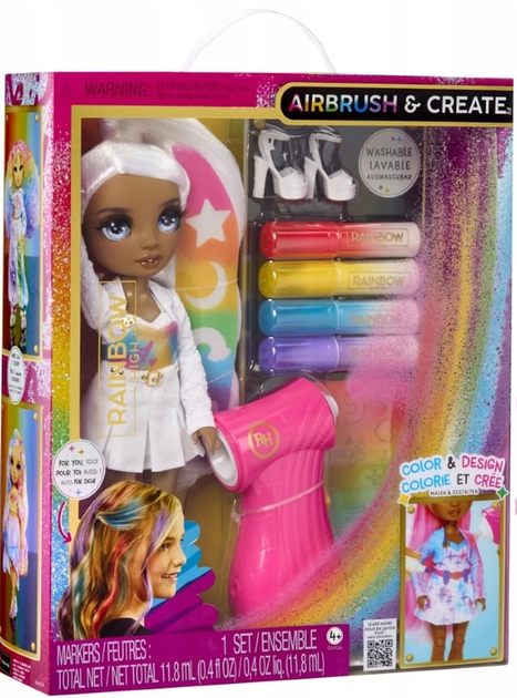 Lalka Rainbow High Air Brush & Create Szare oczy (543367) (0035051543367) - obraz 1