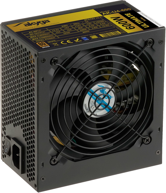 Zasilacz AKYGA ATX AK-U4-600 600W 80+ Bronze - obraz 2
