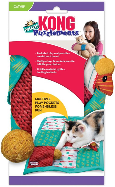 Zabawka interaktywna dla kotów Kong Puzzlement Pockets Cat Play Mat (35585459226) - obraz 1