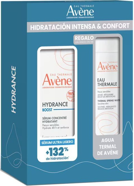 Zestaw do pielęgnacji twarzy Avene Serum do twarzy Hydrance Boost 30 ml + Woda termalna 50 ml (3282779434263) - obraz 1