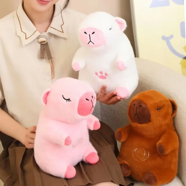 Інтерактивна дихаюча Капібара Snuggle Pulse CapyBuddy 30 см м'яка плюшева іграшка, коричнева - зображення 9