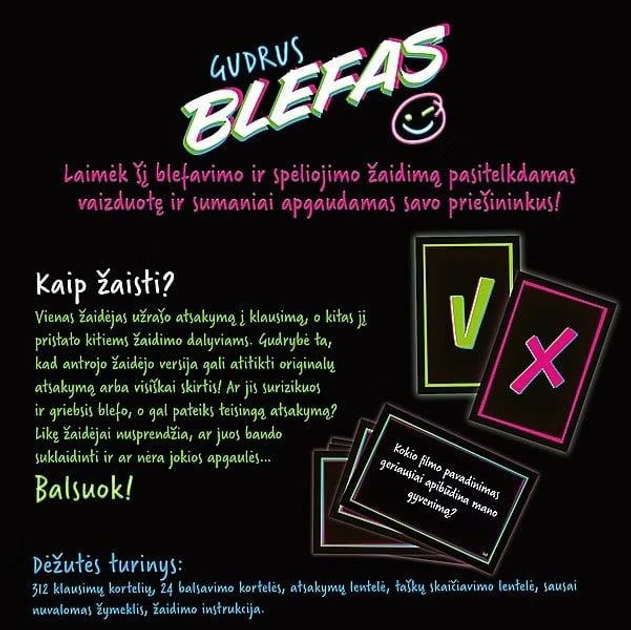 Настільна гра Trefl Double Bluff (литовська версія) 02371T (5900511023718) - зображення 2