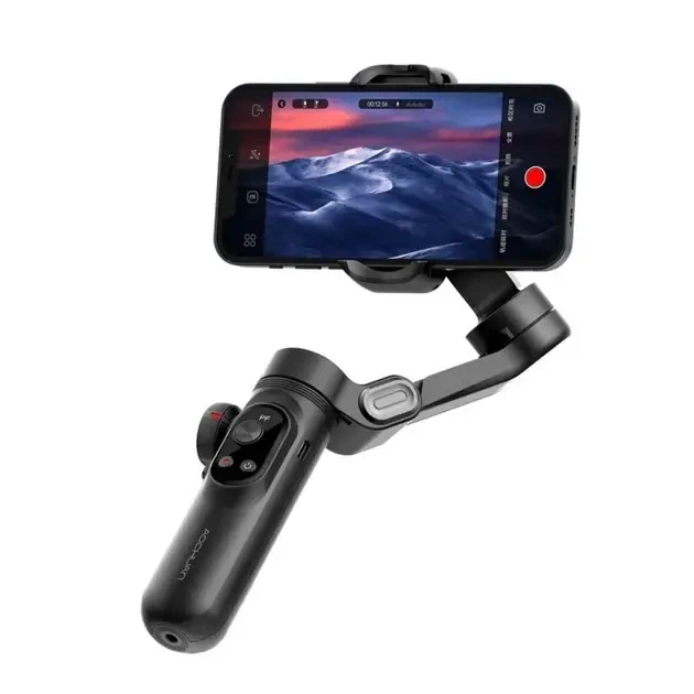 Стабилизатор Aochuan SMART X Pro для смартфона трехосевой электронный стедикам с OLED дисплеем и беспроводной зарядкой 3200mAh Черный для профессиональной видеосъемки блогеров и контент мейкеров складная конструкция 310 г - изображение 2