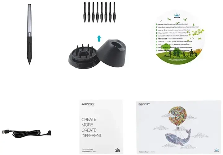 Графічний планшет Huion Inspiroy H950P з пасивним пером 8192 рівні чутливості 8 клавіш 8 7x5 4 дюйма для професійної цифрової творчості дизайнерів художників та ілюстраторів тонкий легкий пристрій для малювання з роздільною здатністю 5080 LPI - Фото 6 Графічний планшет Huion Inspiroy H950P з пасивним пером 8192 рівні чутливості 8 клавіш 8 7x5 4 дюйма для професійної цифрової творчості дизайнерів художників та ілюстраторів тонкий легкий пристрій для малювання з роздільною здатністю 5080 LPI - зображення 6