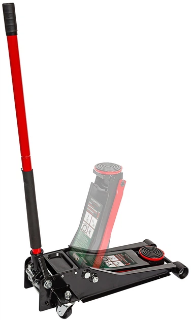 Домкрат підкатний 3т (75-510 мм) двоштоковий Rock Force (RF-T830018(New) - зображення 4