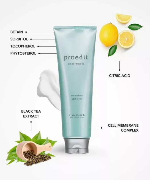 LEBEL Proedit Soft Fit увлажняющая маска для волос 250 мл - изображение 3