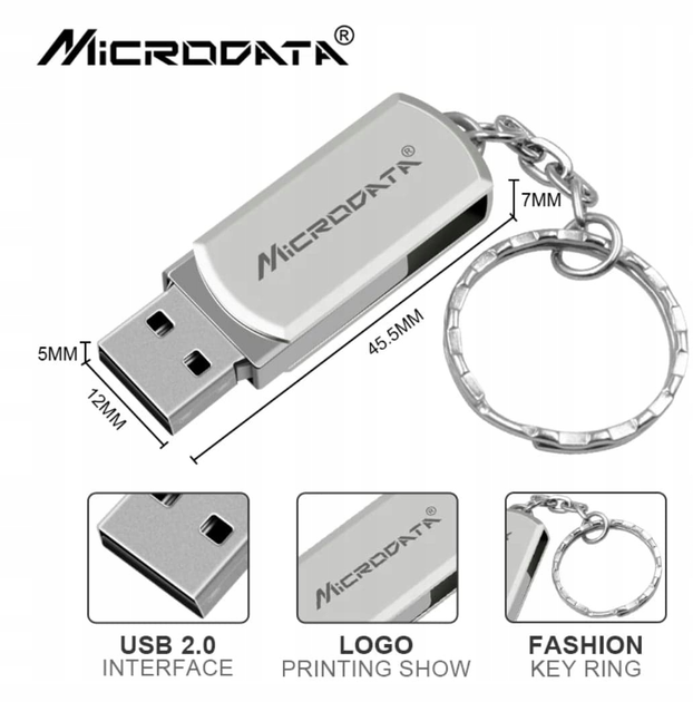 Металлическая USB Флешка 128гб для компьютера Microdata Aluminum 128GB Серый - Фото 6 Металлическая USB Флешка 128гб для компьютера Microdata Aluminum 128GB Серый - изображение 6