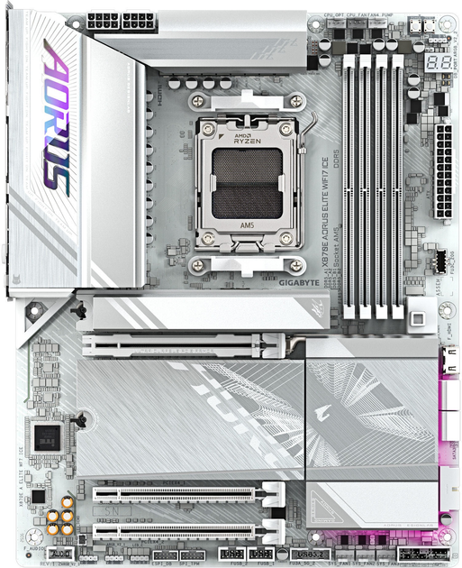 Płyta główna Gigabyte X870E AORUS ELITE WIFI7 ICE (sAM5, AMD X870E, PCI-Ex16) - obraz 1