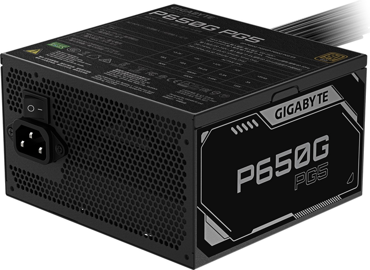 Блок живлення Gigabyte P650G PCIE 5.1​ 650W (GP-P650G PG5​) - зображення 4