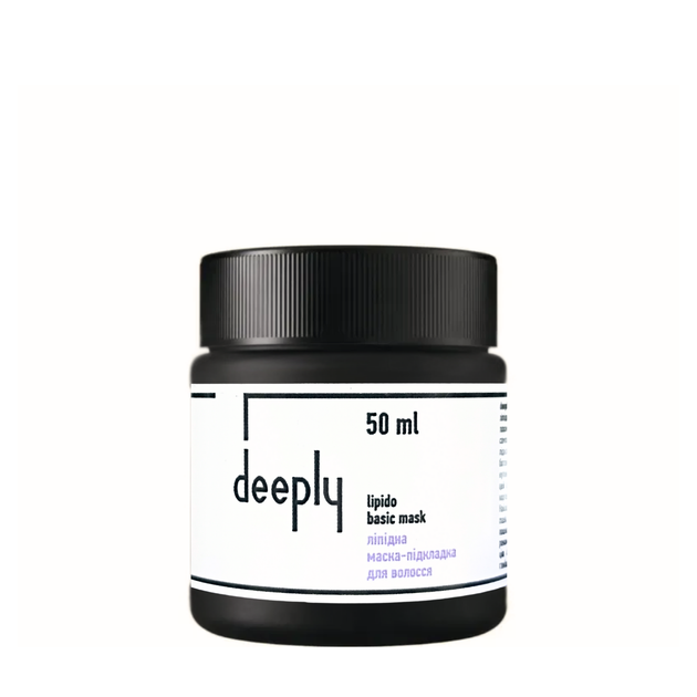 Маска-подкладка для волос липидная Deeply Lipido Basic Mask профессиональная, 50 мл - Фото 1 Маска-подкладка для волос липидная Deeply Lipido Basic Mask профессиональная, 50 мл - изображение 1