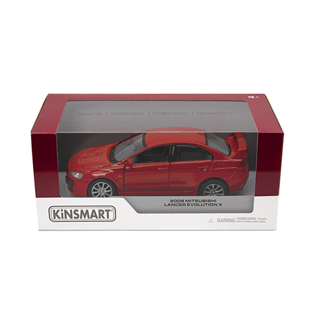 Металева інерційна легкова модель Mitsubishi Lancer Evolution X 5", відкриваються двері - зображення 2