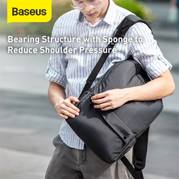 Рюкзак для ноутбука, гаджетов BASEUS Basics Series 16" Computer Backpack (LBJN-F0G) Серый - Фото 10 Рюкзак для ноутбука, гаджетов BASEUS Basics Series 16" Computer Backpack (LBJN-F0G) Серый - изображение 10