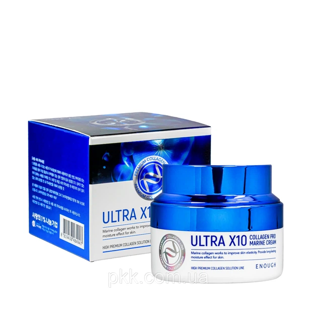 Увлажняющий крем для лица Enough Ultra X10 Collagen Pro Marine с коллагеном 50 мл - изображение 2