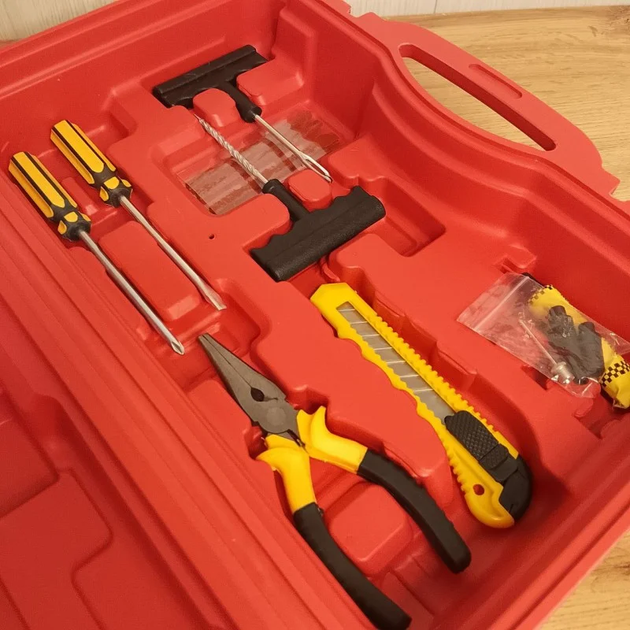 Автомобільний компресор із набором інструментів у кейсі, 12 В, 150 PSI, подвійний циліндр - зображення 4