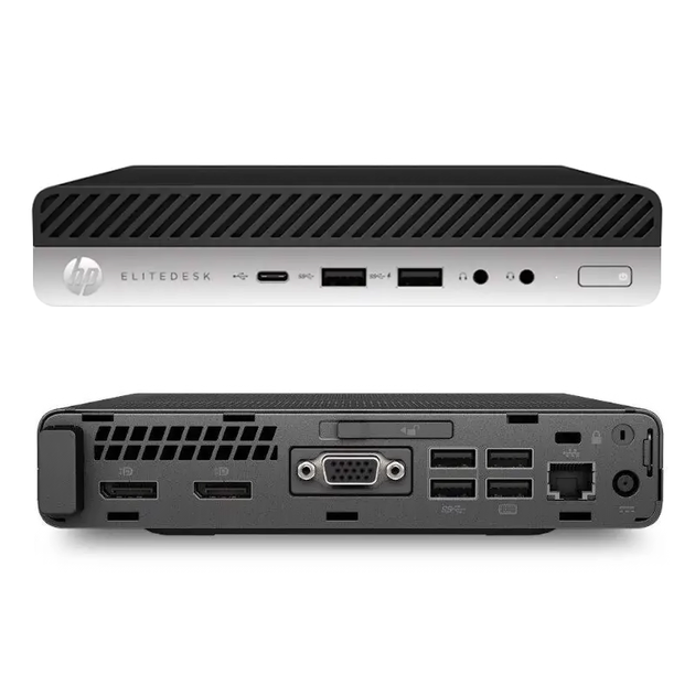 Комплект монитор+ неттоп HP/MSI EliteDesk 800 G3 s1151 Монитор 27" Core i5-6500T/ DDR4 8GB/ SSD256GB M.2/ Wi-Fi Black Мини ПК - Б/У - изображение 7