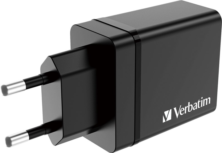 Мережевий зарядний пристрій Verbatim USB 30 Вт, PD 3.0/QC 3.0 Black (49700) - зображення 3