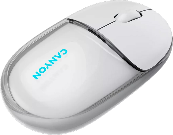 Миша Canyon OnClick 24 Dual-mode Silent Bluetooth/Wireless Transparent/White (CNS-CMSW24W) - зображення 6