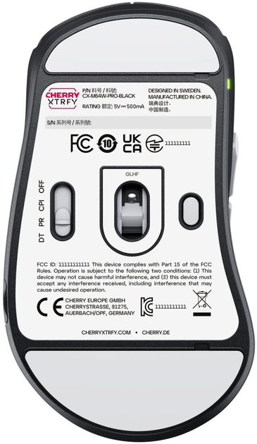 Миша Cherry Xtrfy M64 Pro 8K Wireless/USB Black (CX-M64W-PRO-BLACK) - зображення 7