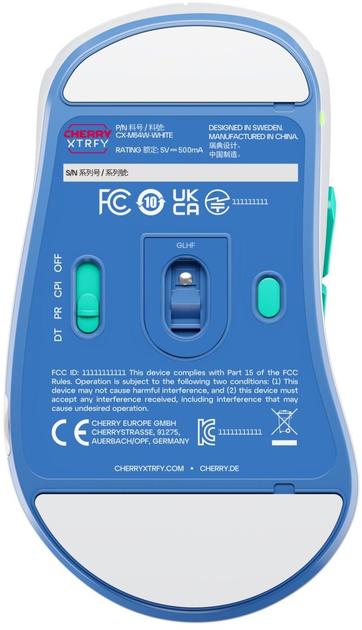 Миша Cherry Xtrfy M64 Wireless/USB White (CX-M64W-WHITE) - зображення 7