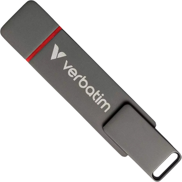 Флеш пам'ять USB Verbatim Dual QuickStick 256GB USB 3.2 Gen1 + Type-C Grey (32041) - зображення 1