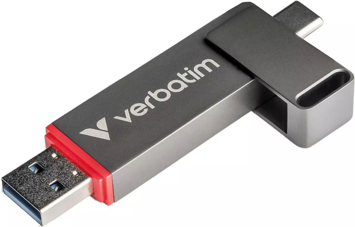 Флеш пам'ять USB Verbatim Dual QuickStick 512GB USB 3.2 Gen1 + Type-C Grey (32042) - зображення 4