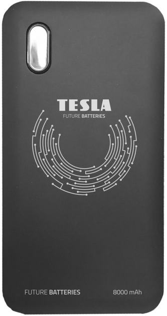 Powerbank Tesla QI Wireless 8000 mAh Black (8594183397214) - obraz 1