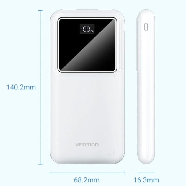 Powerbank Vention 10000mAh 22.5W White (FHKW0) - obraz 4