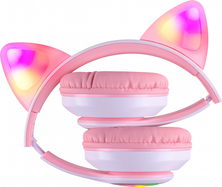 Słuchawki Defender FreeMotion B585 Pink LED Bluetooth (4745090820041) - obraz 6