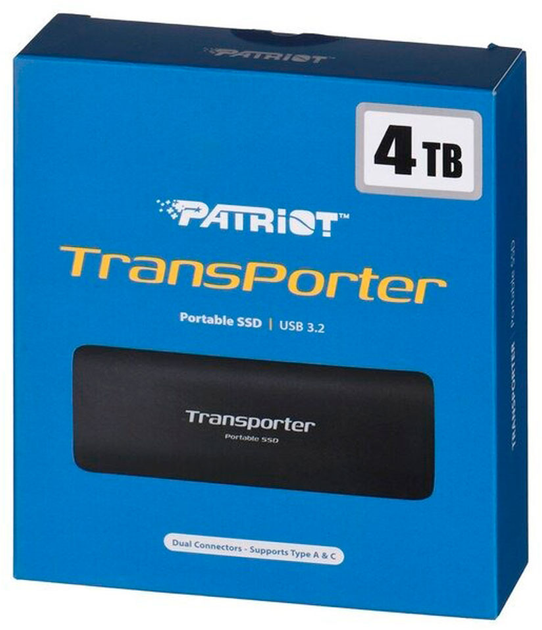 Dysk SSD Patriot Transporter 4TB USB 3.2 Type-C Black (PTP4TBPEC) External - obraz 4