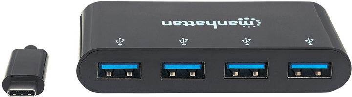 USB-хаб Manhattan Type-C на 4 порти USB 3.0 (162746) - зображення 3