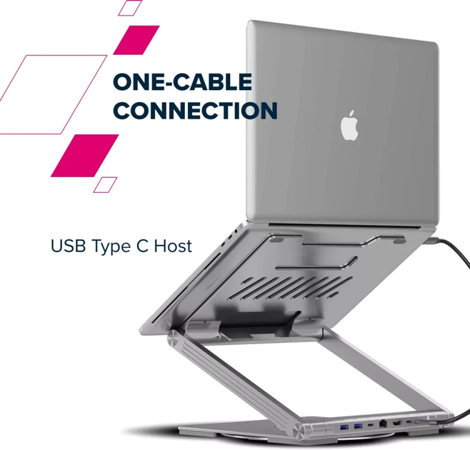 Hub USB Canyon OnStand 2 Aluminium 6-in-1 z podstawką do laptopa (CNS-SDS2) - obraz 19
