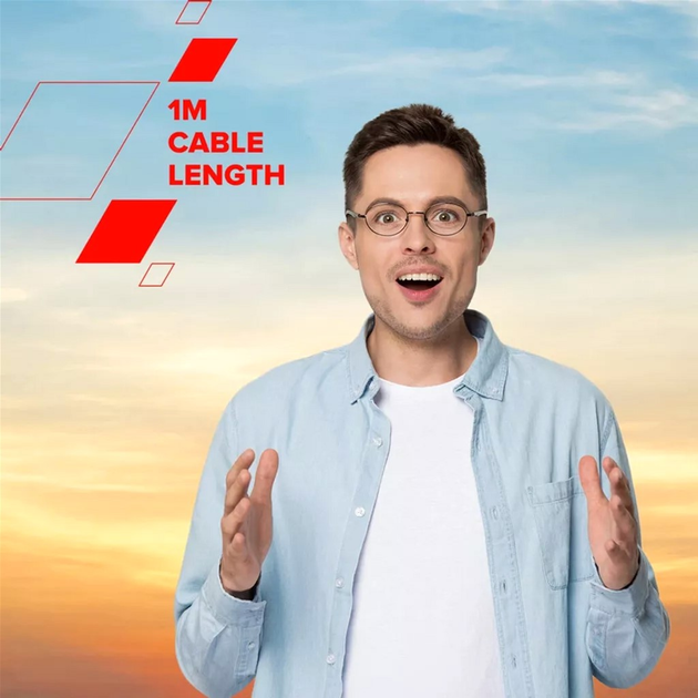 Kabel Canyon OnWire 60CL C-C 60W COLOR Braided 1 m White (CND-CCAP60AB10W) - obraz 6