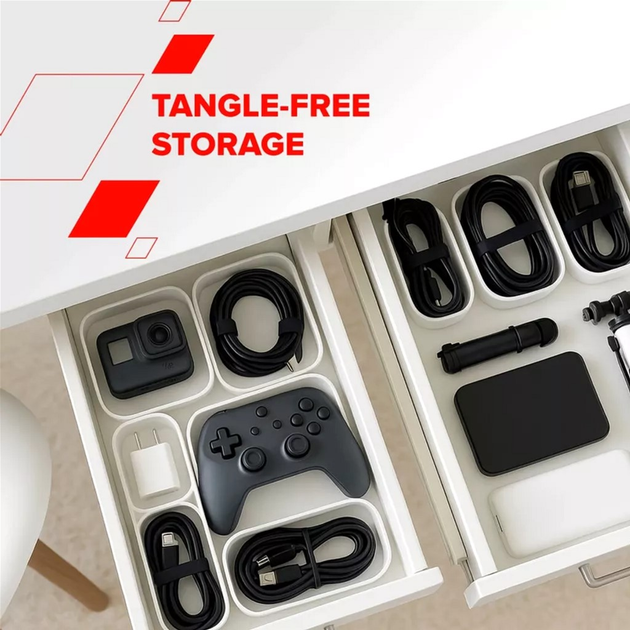 Kabel Canyon OnWire 60CL C-C 60W COLOR Braided 1 m White (CND-CCAP60AB10W) - obraz 7