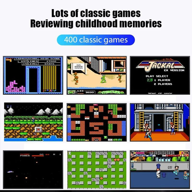 Портативная игровая консоль Tetris с экраном 3.0, 500 игр, Серый - изображение 6