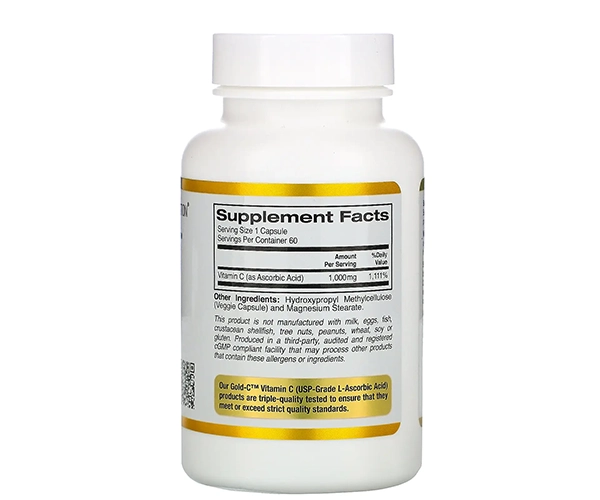 Витамин C (Gold C Vitamin C), California Gold Nutrition, 60 штук - изображение 2