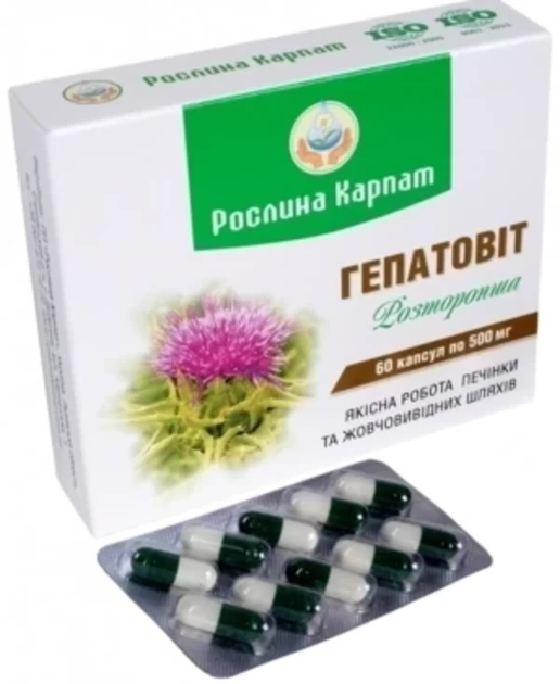 Гепатовит, Рослина Карпат, 60 капсул - изображение 4