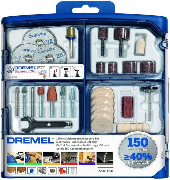 Набір оснастки Dremel 150 шт. (2615S724JA) - зображення 1